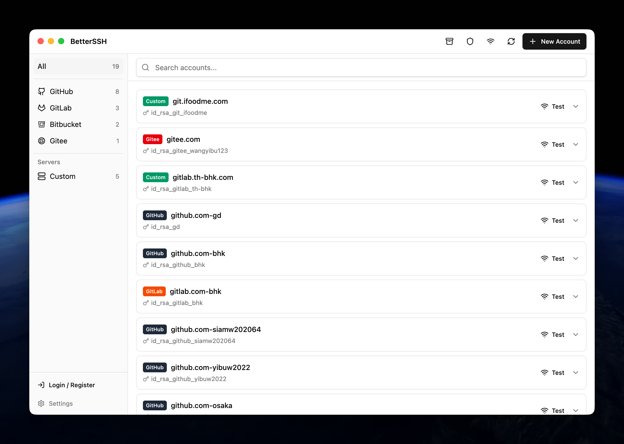 BetterSSH — Multi-Account SSH Key Manager for Developers